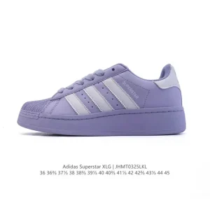 Adidas Originals Superstar XLG Leather Platform Sneakers with Shell Toe