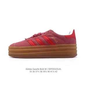 Adidas Gazelle Bold Retro Vintage Suede Leather Thick Sole Sneakers 2025 New Year