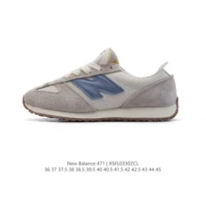 New Balance 471 Vintage Leather Retro Low Top Sneakers for Men and Women