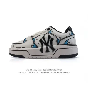 MLB Chunky Liner Basic Hand-Drawn Dual Lace Retro Street Sneakers