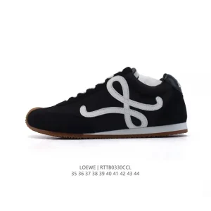 Loewe Ballet Runner 2.0 Leather Low-Top Sneakers with T-Toe Design