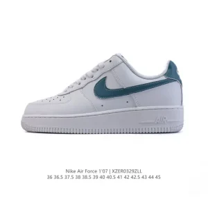 Nike Air Force 1 '07 Low White Leather Sneakers with Air Cushion
