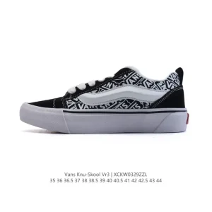 Vans Knu Skool VR3 LX Leather Patchwork Chunky Sneaker Shoes
