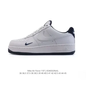 Nike Air Force 1 '07 Low Top White Casual Sneakers with Cushioning