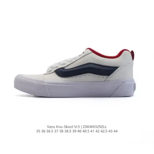 Vans Knu Skool VR3 LX Leather Upper Chunky Sneakers Vintage Style