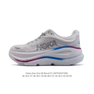 Hoka Bondi 9 Men's and Women's Running Shoes Lightweight Comfortable Durable Low Cut