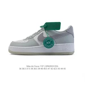 Nike Air Force 1 Low 07 White Leather Sneakers with Air Cushion