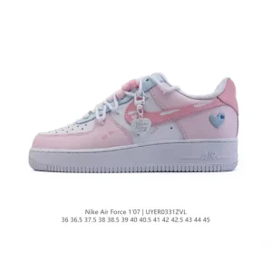 Nike Air Force 1 Low 2025 White Double Lace Up Platform Sneakers