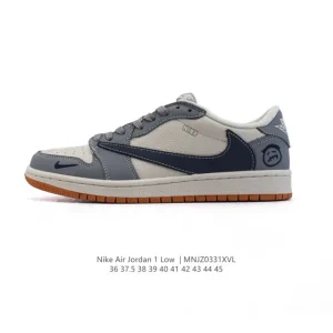 Jordan AJ1 Low Retro 2025 Leather Basketball Shoes with Air Cushion