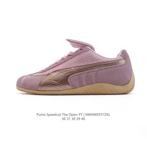 PUMA Speedcat Open Yy Collaboration Sneakers Pink and Brown Suede