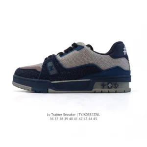 Louis Vuitton Trainer Sneaker Low with Sparkling Rhinestone Detail