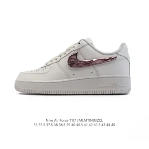 Nike Air Force 1 Low White Leather Casual Sneakers for Men and Women