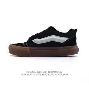Vans Knu Skool Vr3 Lx Leather Patchwork Chunky Sneakers Vintage Style