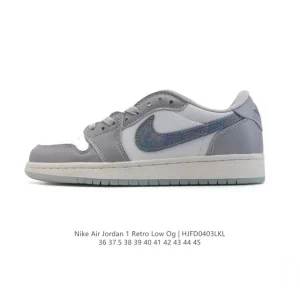 Jordan Air AJ1 Low Retro Classic Leather Basketball Sneakers