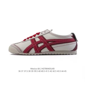 ASICS Onitsuka Tiger Mexico 66 Classic Retro Leather Sneakers for Men and Women