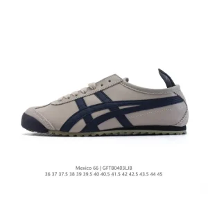ASICS Onitsuka Tiger Mexico 66 Classic Leather Retro Sneakers for Men and Women