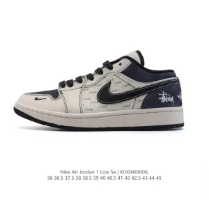 Jordan Air AJ1 Low Retro Classic Leather Basketball Shoes with Air Cushion