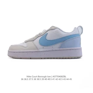Nike Court Borough Low Unisex Leather Low-Top Sneakers with Mesh Tongue