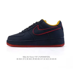 Nike Air Force 1 '07 Low White Leather Sneakers with Air Cushion