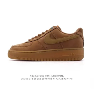 Nike Air Force 1 Low 2025 White Leather Sneakers with Air Cushion
