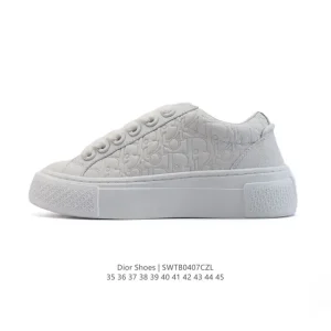Dior Men's and Women's Low-Top Luxury Sneakers with Thick Sole