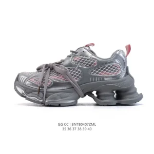 Gg Cc Women's Luxury Chunky Sneakers with Double Laces and Elevated Comfort