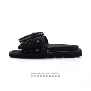 Louis Vuitton Classic Monogram Slide Sandals for Men and Women