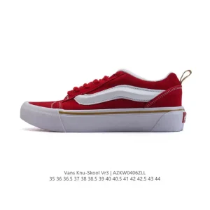 Vans Knu Skool Vr3 Lx Leather Chunky Retro Skate Shoes