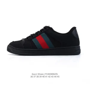 Gucci Screener Old Vintage Leather Platform Sneakers for Men and Women