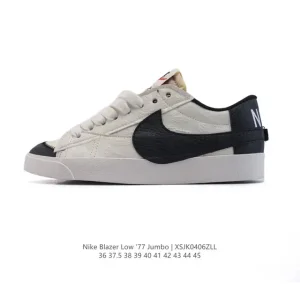 Nike Blazer Low '77 Jumbo Classic Street Sneakers with Oversized Swoosh