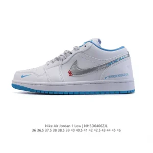 Jordan AJ1 Low Retro Basketball Shoes with Air Cushioning