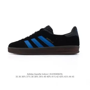Adidas Originals Gazelle Indoor Retro Leather Sneakers Classic Gum Sole