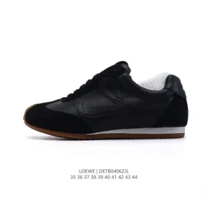 Loewe Ballet Runner 2.0 Leather Low-Top Sneakers with Asymmetric T-Toe