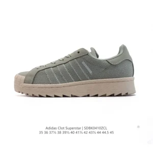 Adidas X Clot Superstar Ie8879 Black Shark Tooth Skull Low Top Sneakers
