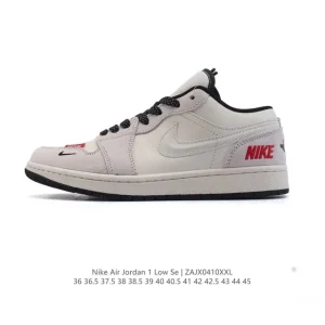 Air Jordan 1 Low Retro XS6086 Classic Leather Sneakers