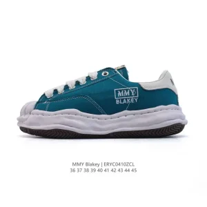 Mmy Maison Mihara Yasuhiro Blakey Low-Top Canvas Sneakers with Dissolved Sole