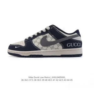 Nike Dunk Low Retro Gucci Collaboration Classic Vintage Basketball Skate Shoes
