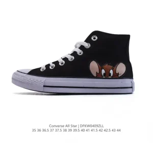 Converse All Star Classic High Top Unisex Canvas Sneakers Tom and Jerry Edition