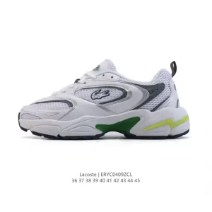 Lacoste Men's Women's Thick Sole Old Dad Shoes Breathable Mesh Sneakers