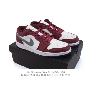 Jordan AJ1 Low Retro Classic Leather Basketball Shoes with Air Cushion