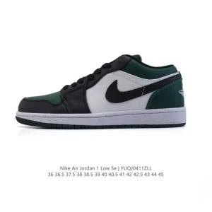 Jordan AJ1 Low Retro Classic Leather Sneakers with Air Cushioning