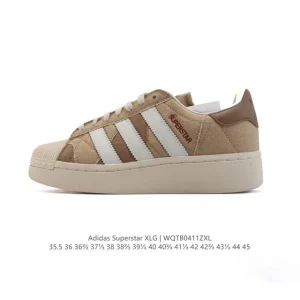 Adidas Superstar XLG Shell Toe Platform Low Top Sneakers