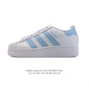 Adidas Originals Superstar XLG Platform Shell Toe Leather Sneakers