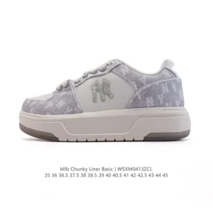 MLB Chunky Liner Mid Retro Streetwear Sneakers with Reflective Details