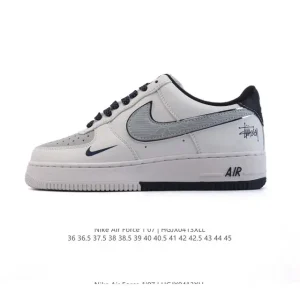 Nike Air Force 1 Low 2025 White Leather Sneakers with Air Cushion