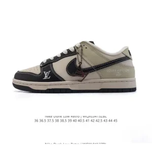 Nike Dunk Low Retro Louis Vuitton Collaboration Vintage Basketball Skate Shoes