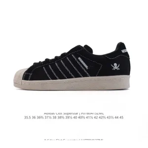 Adidas Clot Superstar Black Shark Tooth Skull Low Top Shoes