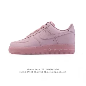 Nike Air Force 1 '07 Low White Leather Sneakers with Air Cushioning