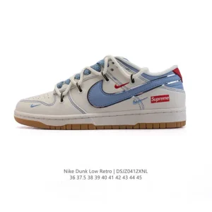 Nike Dunk Low Retro 2025 New Release Vintage Basketball Sneakers with Deconstructed Straps