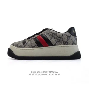 Gucci Screener Series Vintage Dirty Sneakers with Sparkling Diamond Upper
